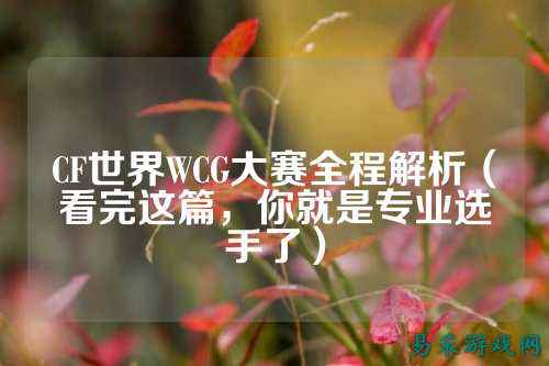 CF世界WCG大赛全程解析(看完这篇,你就是专业选手了)