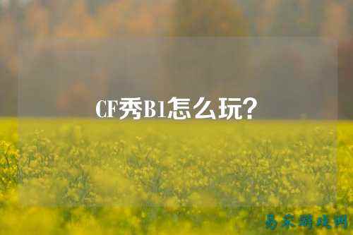 CF秀B1怎么玩?