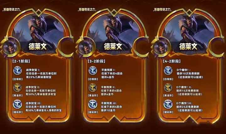 云顶之弈s9德莱文英雄传说之力效果介绍