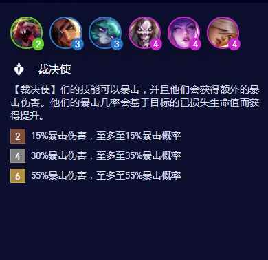 云顶之弈S10裁决使羁绊属性是什么