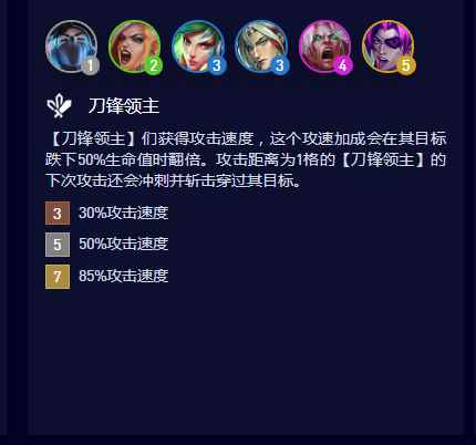 云顶之弈S10刀锋领主羁绊属性是什么