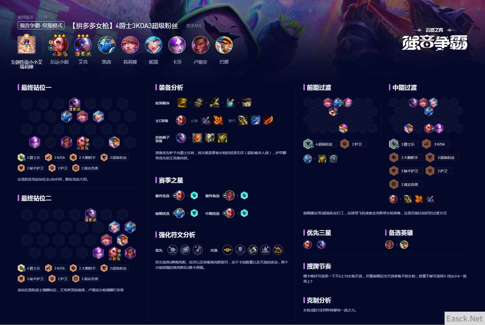 云顶之弈4爵士3KDA3超级粉丝阵容攻略