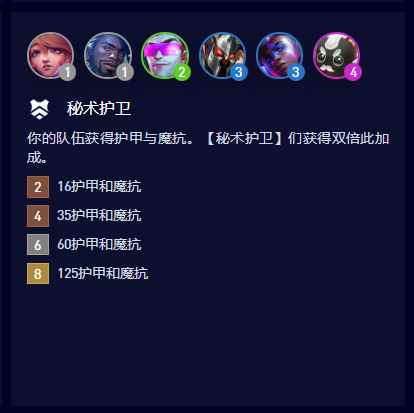 云顶之弈S10秘术护卫羁绊属性是什么