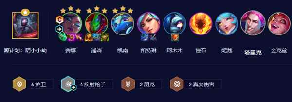 云顶之弈s10护卫赛娜阵容推荐