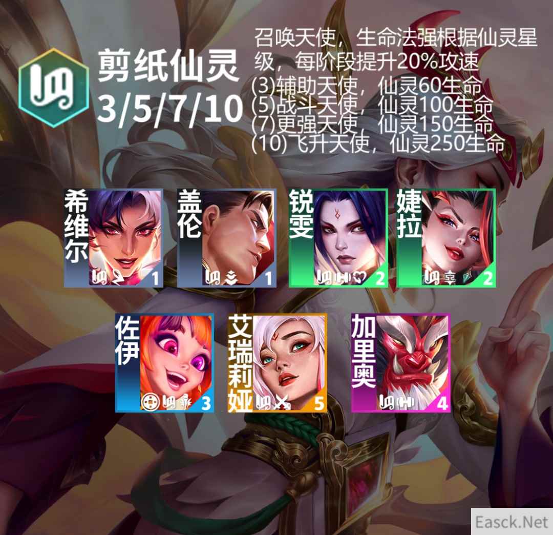 云顶之弈s11剪纸仙灵羁绊效果一览