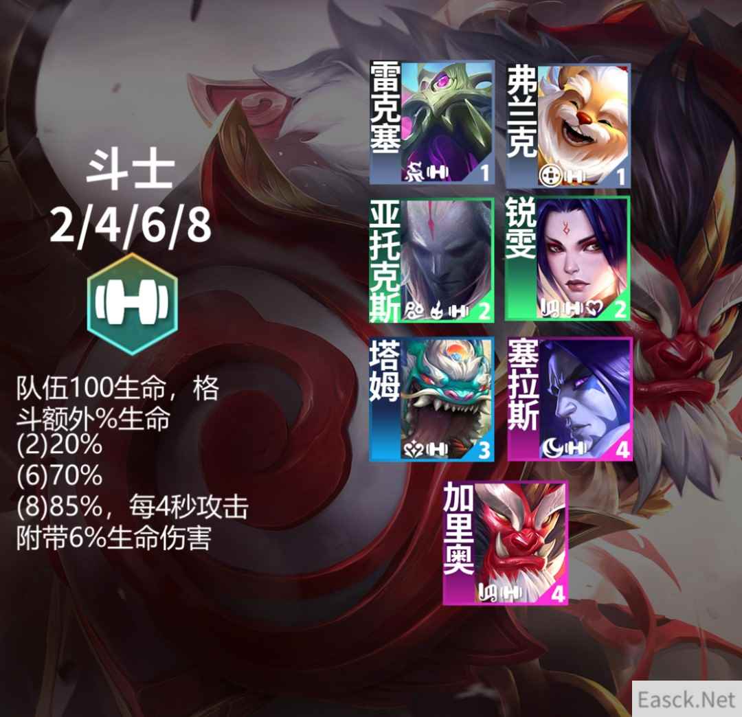 云顶之弈s11斗士羁绊效果一览
