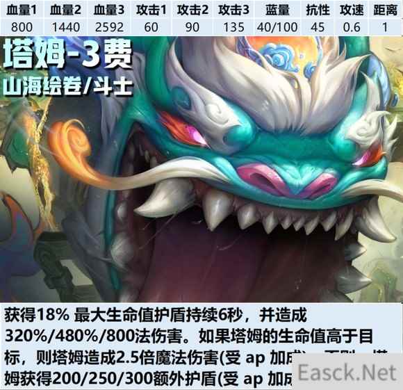 云顶之弈S11塔姆技能介绍