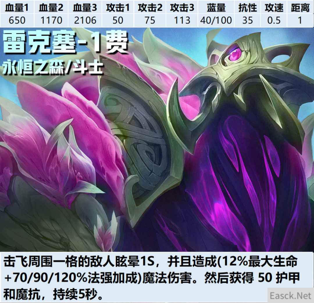 云顶之弈S11雷克塞技能介绍