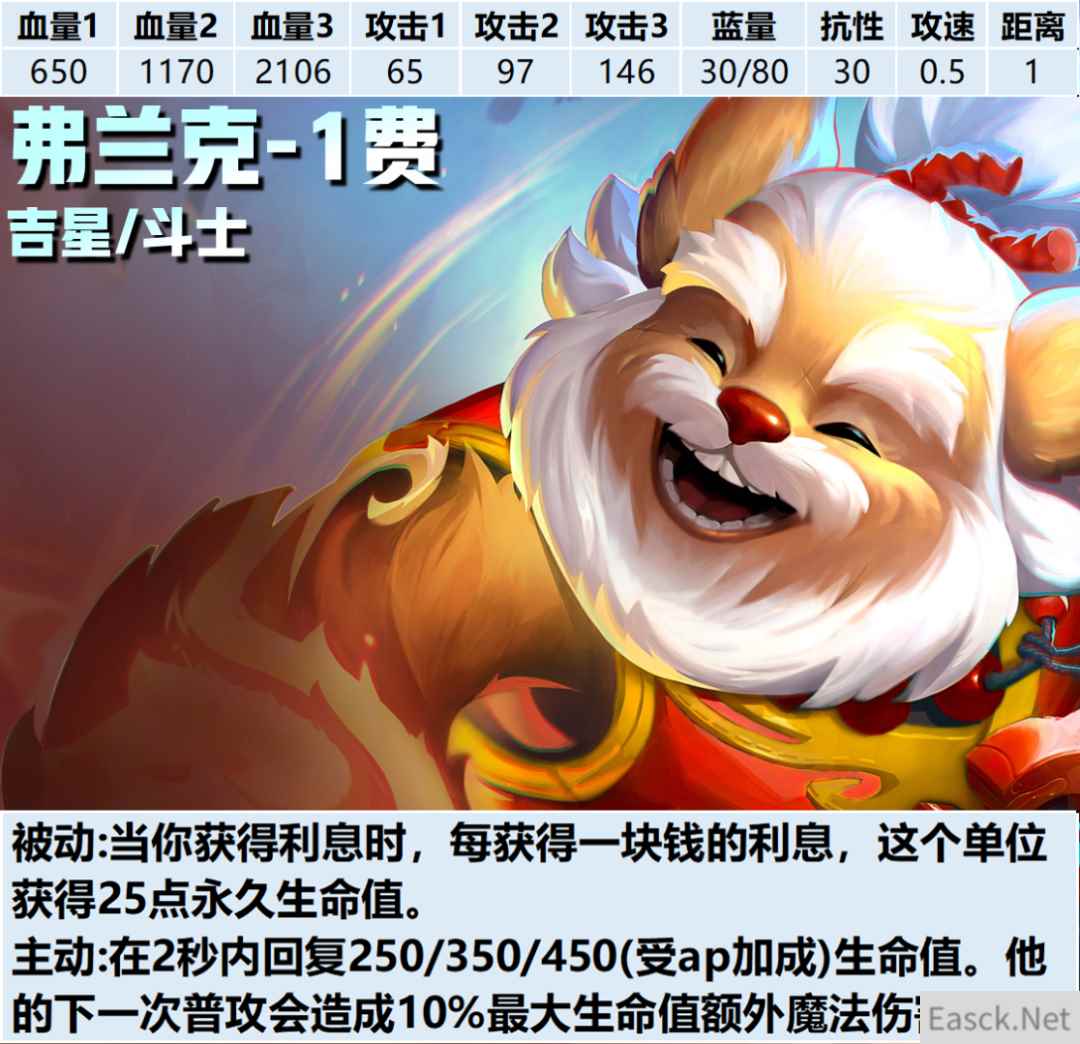 云顶之弈S11弗兰克技能介绍