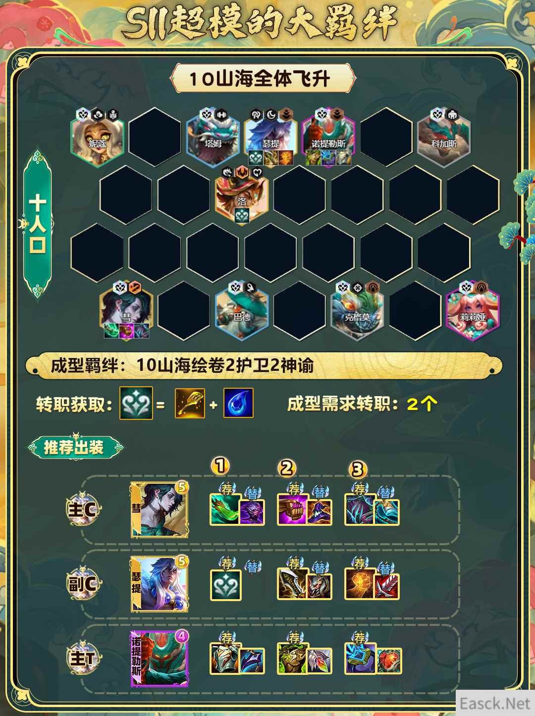 云顶之弈s11山海全体飞升阵容推荐