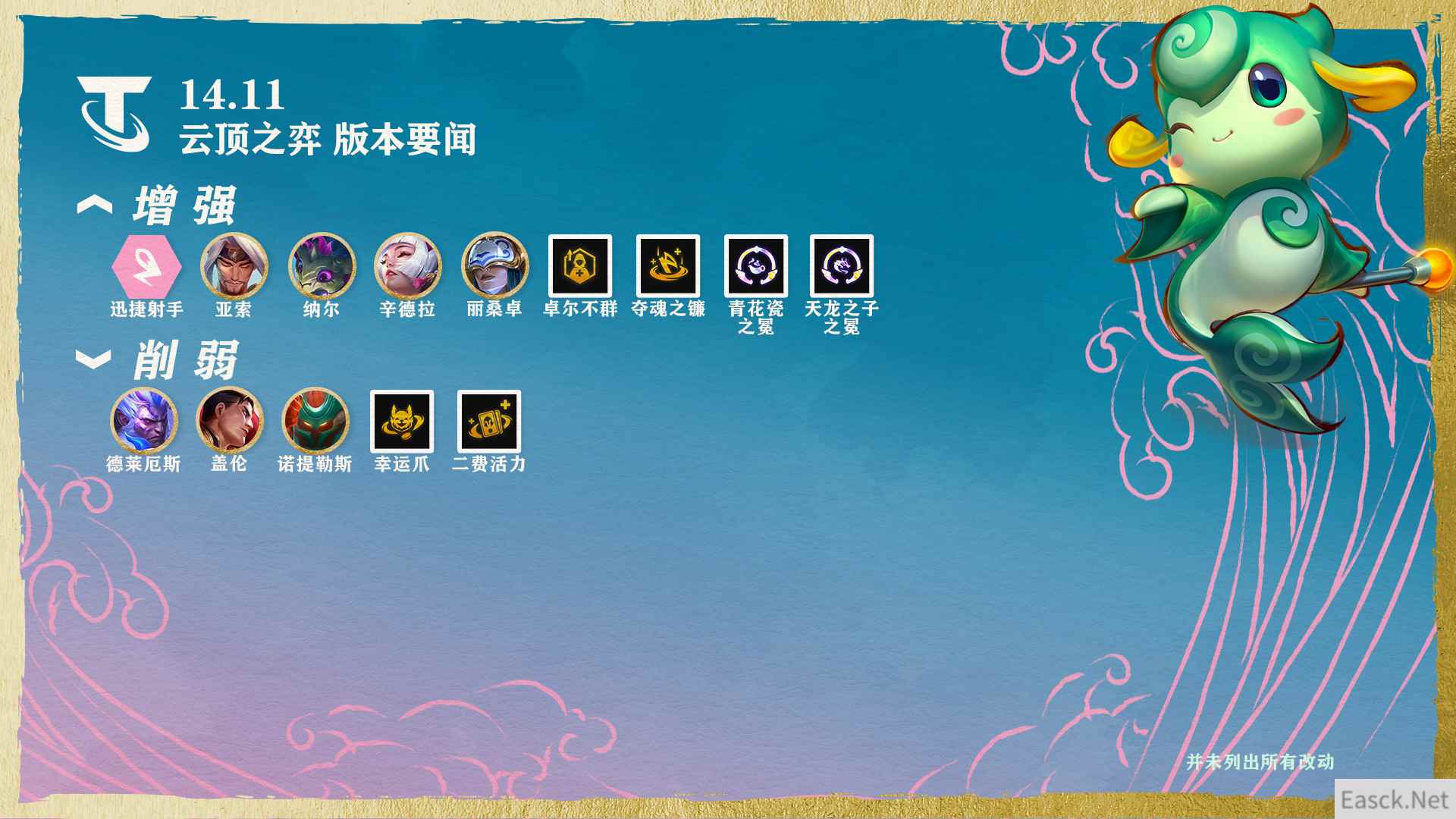 云顶之弈14.11羁绊调整介绍
