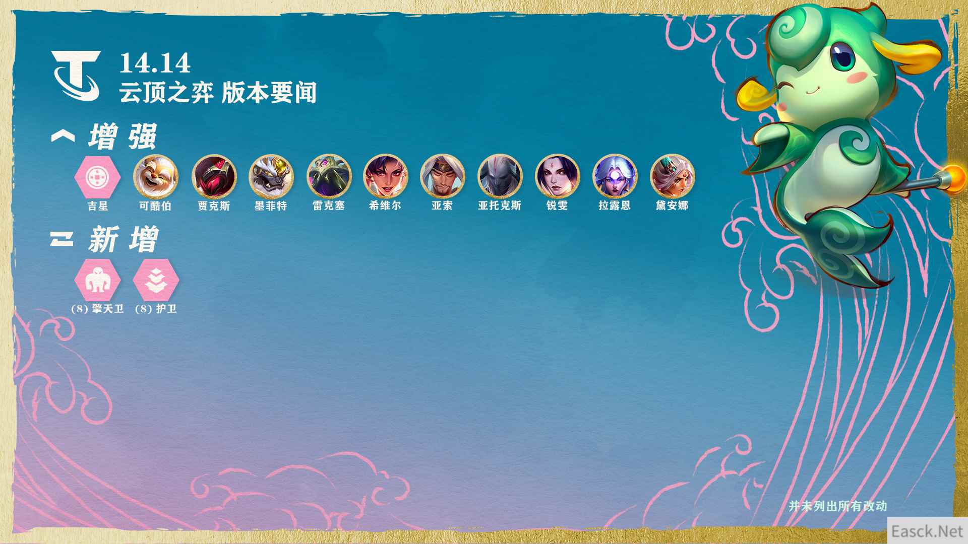云顶之弈14.14羁绊调整一览