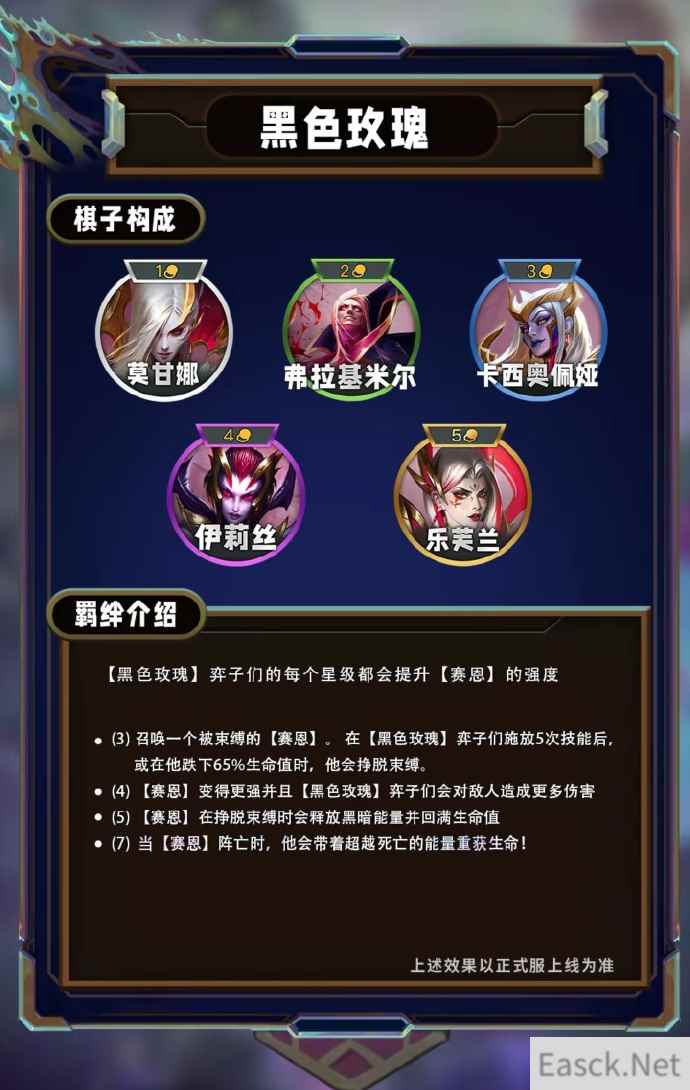 云顶之弈S13黑色玫瑰羁绊效果一览