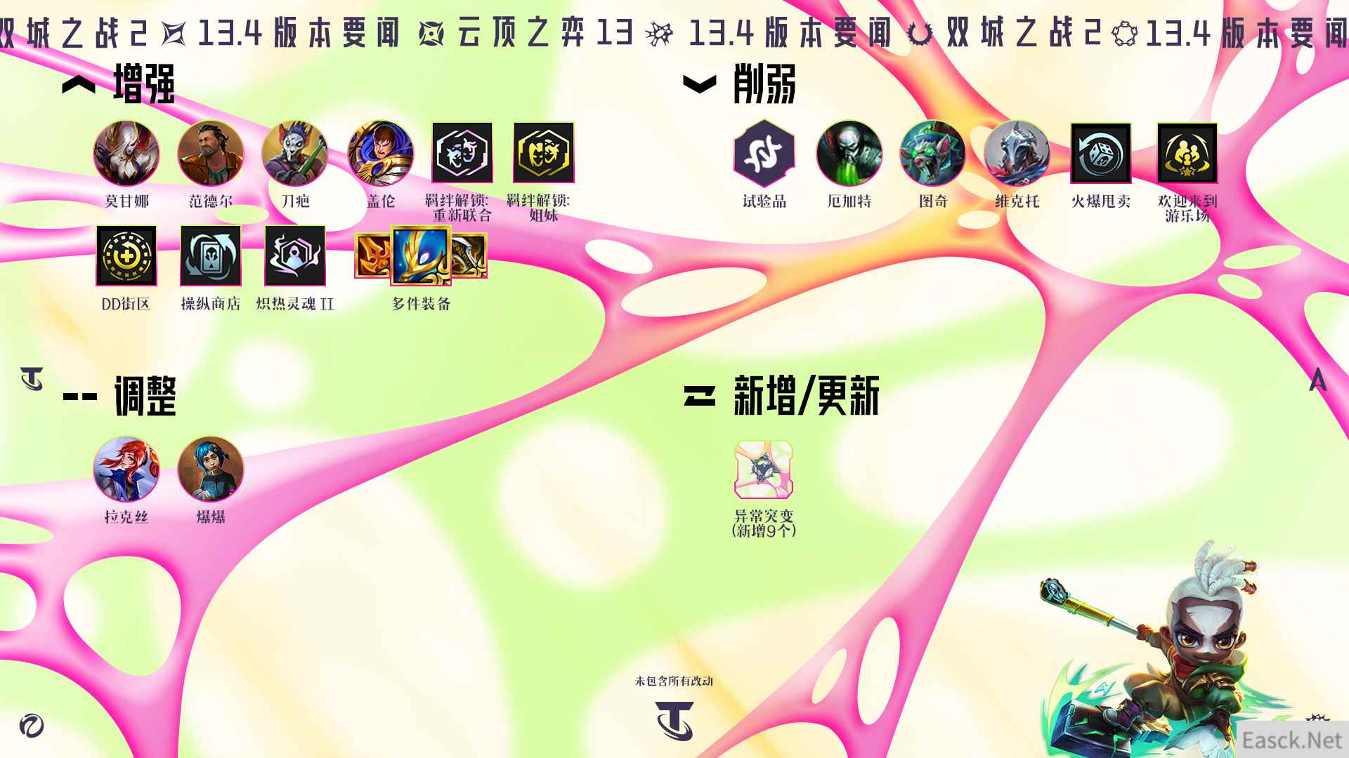 云顶之弈13.4强化符文调整一览