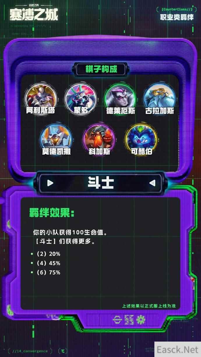 云顶之弈S14斗士羁绊效果一览