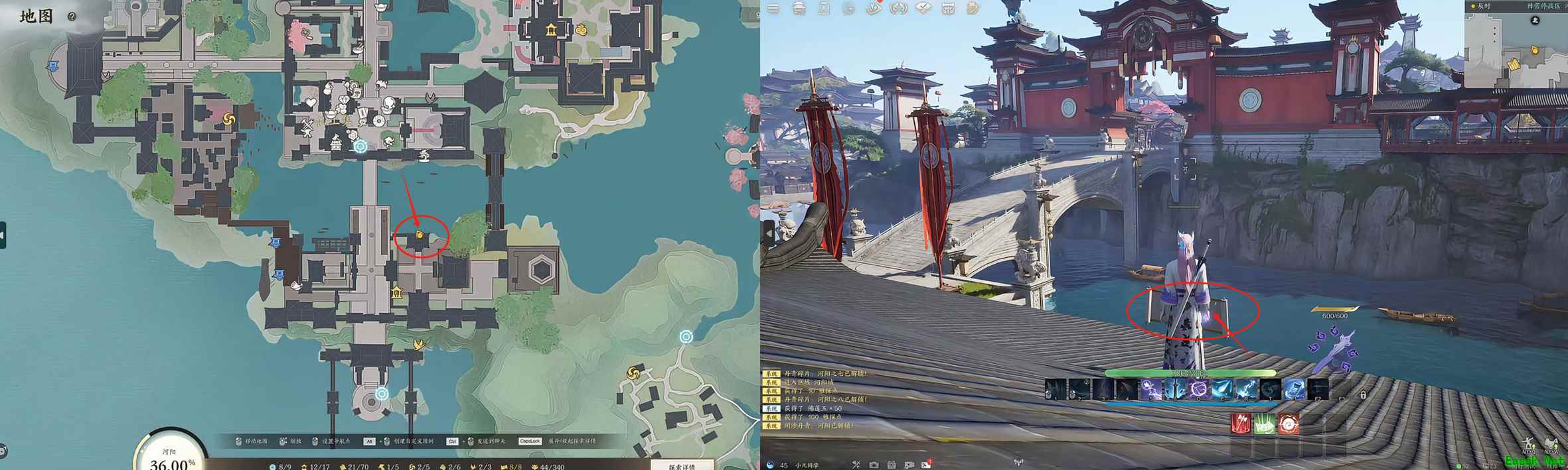诛仙世界河阳城闲涉丹青河阳南门位置在哪