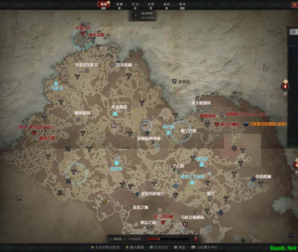 暗黑4第2-5章地图传送点一览