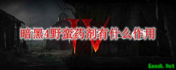 暗黑4野蛮药剂有什么作用