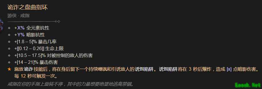 暗黑4诡诈之盘曲指环在哪出