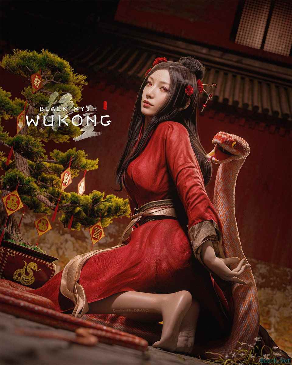 《黑神话》3D新图揭示：红依蛇女的绝美纤足魅力