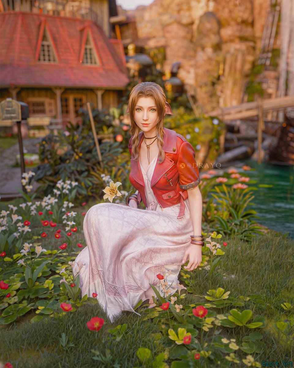 《最终幻想7》爱莉丝3D换装：花漾世界中神颜再现