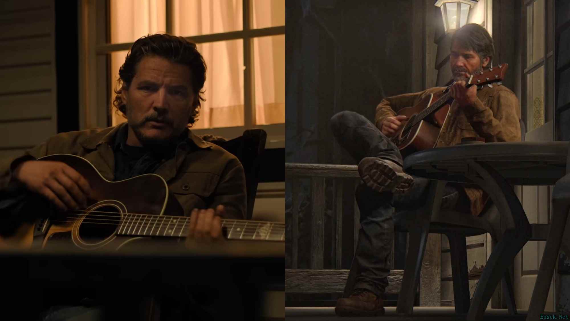 《最后生还者2》真人剧：乔尔与艾莉的吉他旋律，游戏剧情再现对比