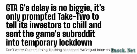 GTA6延期引发热议