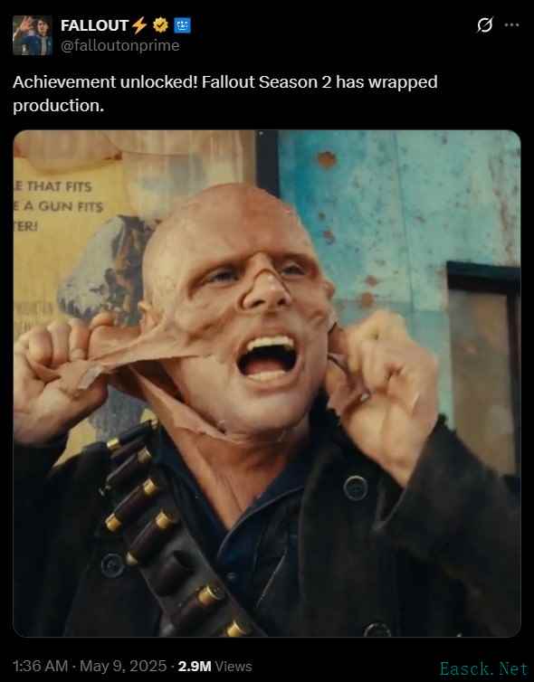 《辐射》剧集第二季将明年春季上映