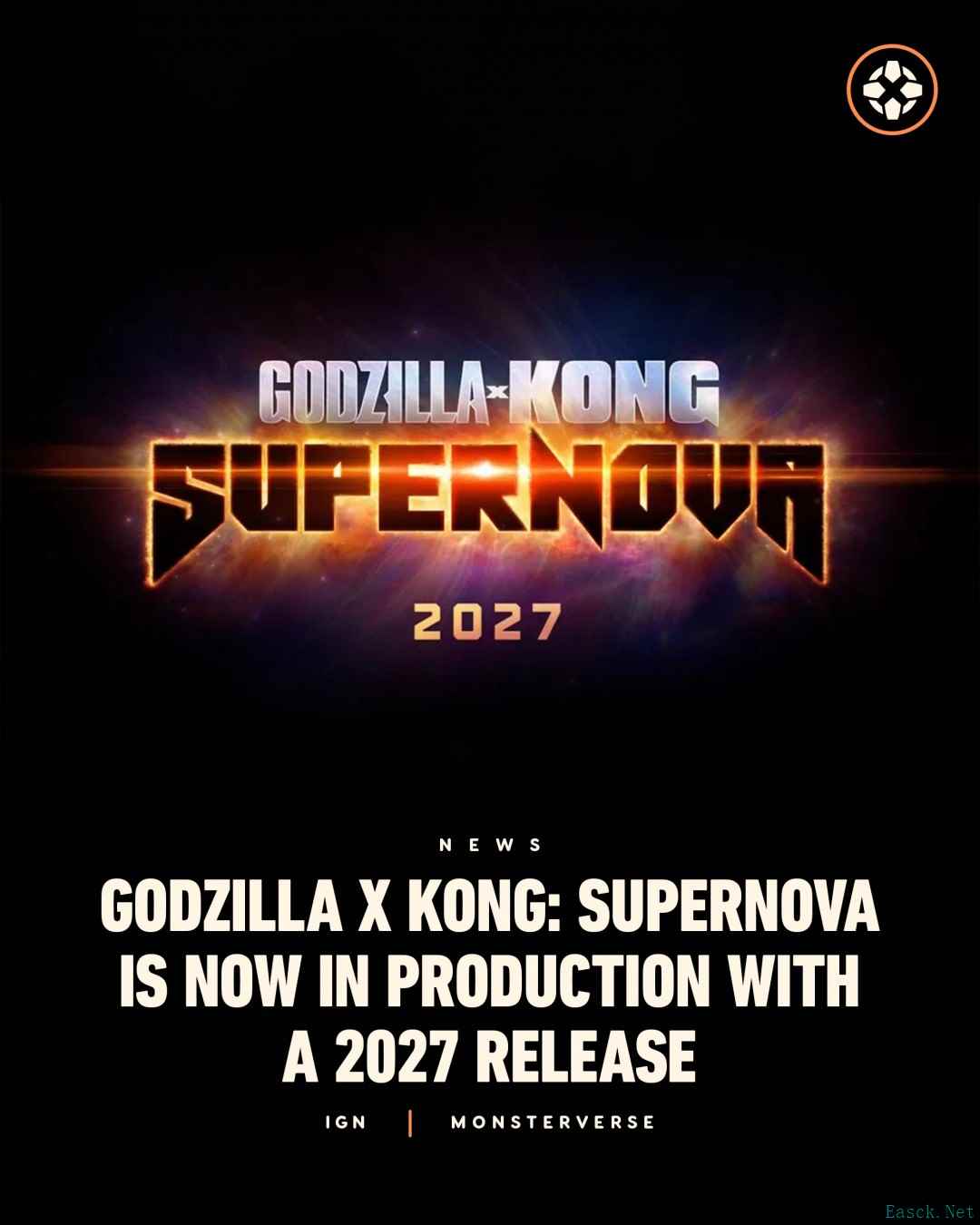 《哥斯拉大战金刚3》电影正式定名《哥斯拉大战金刚：超新星》 2027年3月上映