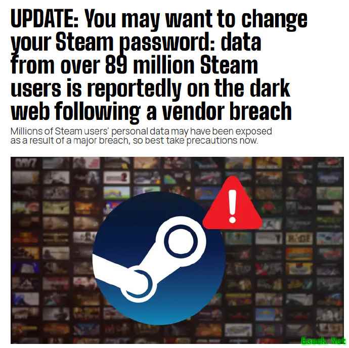 Steam发生大规模数据泄露，Valve：不是我干的