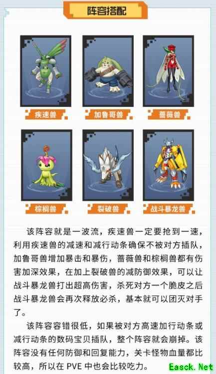 《数码宝贝：相遇》战斗暴龙兽技能阵容搭配图鉴