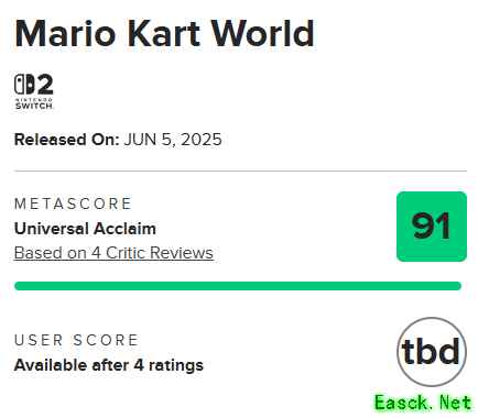 《马里奥赛车：世界》M站91分：乐趣十足 赶紧玩吧！