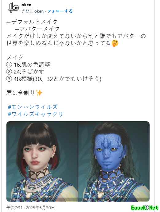 玩家捏脸创意惊艳，阿凡达风角色引热议