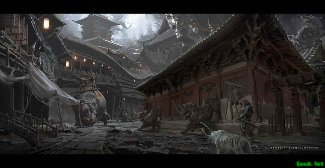 《黑神话:悟空》主美术师曝光狮驼岭废弃章节原画