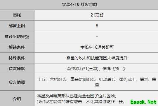 《明日方舟》突袭4-10关卡攻略