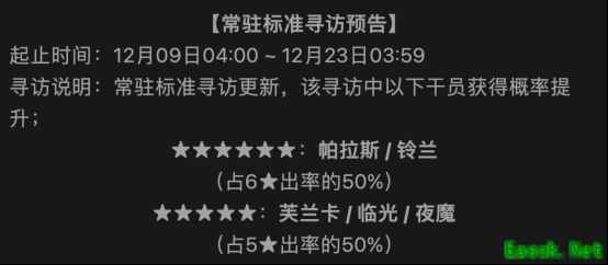 明日方舟：12月中旬替换卡池分析 铃兰 临光进商店
