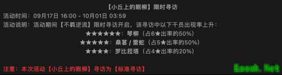 明日方舟：琴柳卡池「小丘上的眠柳」测评分析