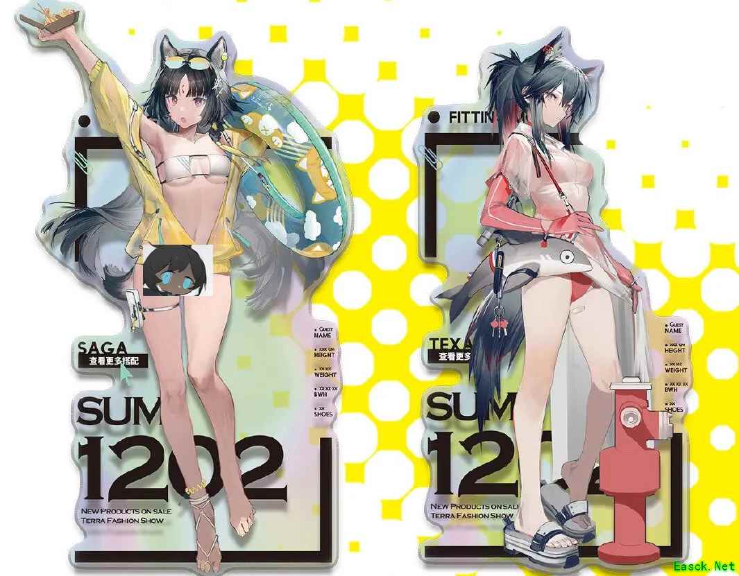明日方舟：干员泳装立牌引热议 希望实装皮肤 小日子老师火力全开