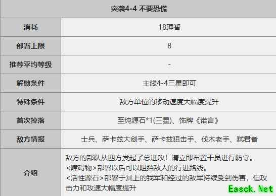 《明日方舟》突袭4-4关卡攻略