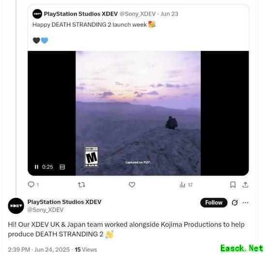 出大力！索尼旗下工作室协助小岛开发《死亡搁浅2》