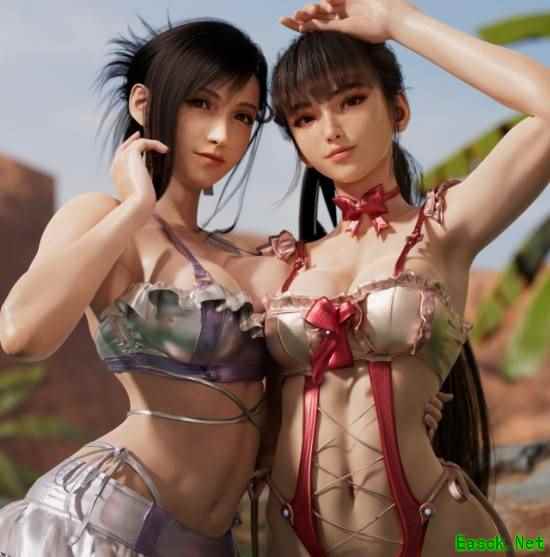 3D区新旧双神合体：蒂法伊芙亲密贴贴！