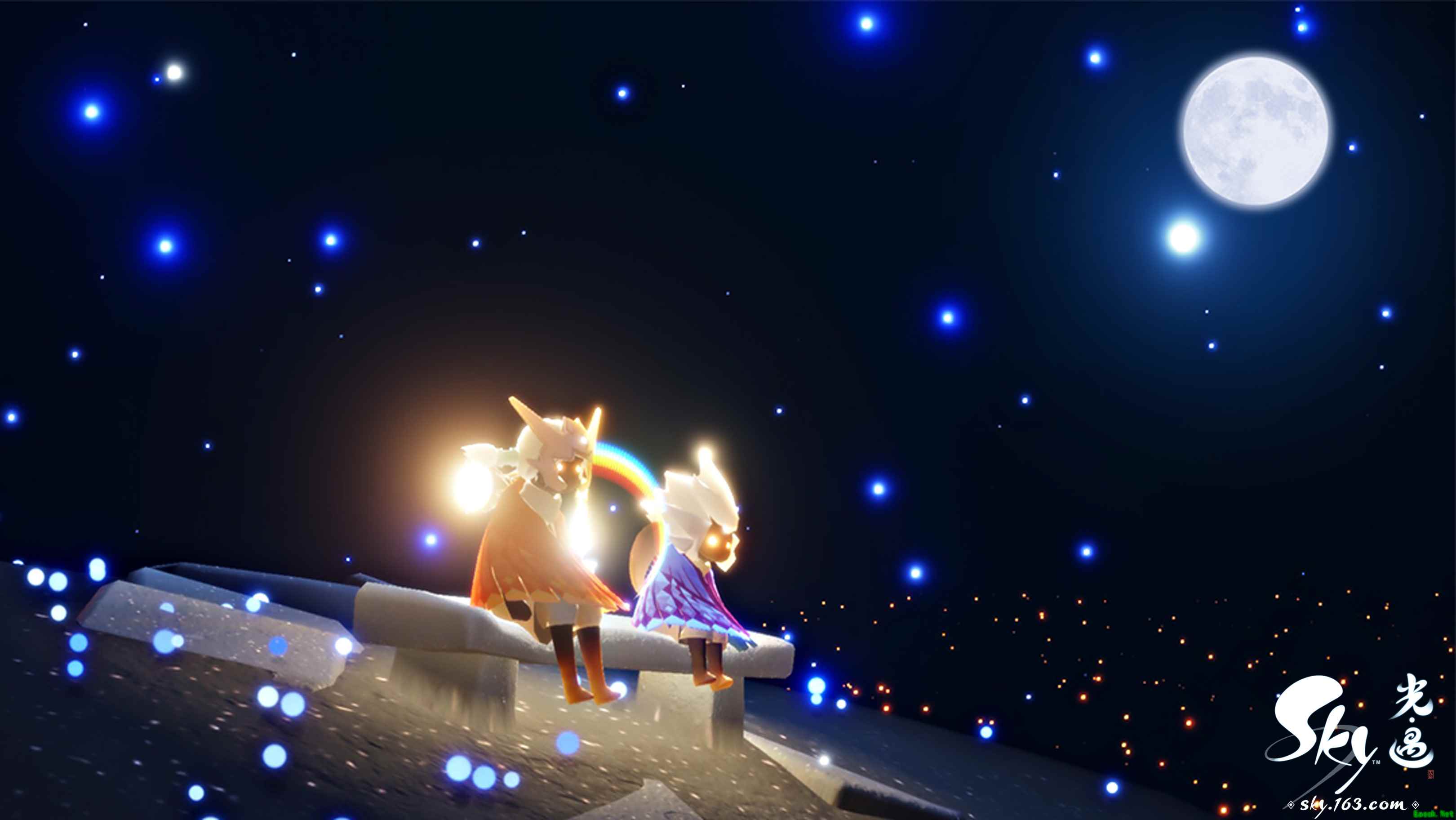 《Sky光·遇》定制中秋贺图，与你于云国摘星赏月