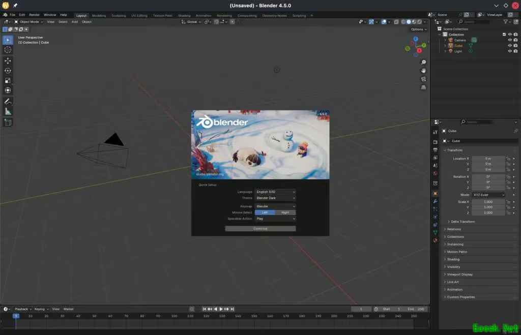 Blender 4.5 LTS发布：支持Vulkan，动画与建模功能全面升级