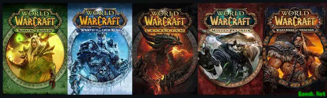 魔兽世界：玩家自制的魔兽世界全部资料片封面，太赞了！