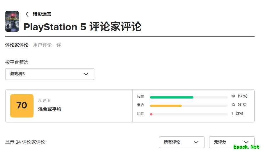 暗斗迷宫上线：媒体均分70