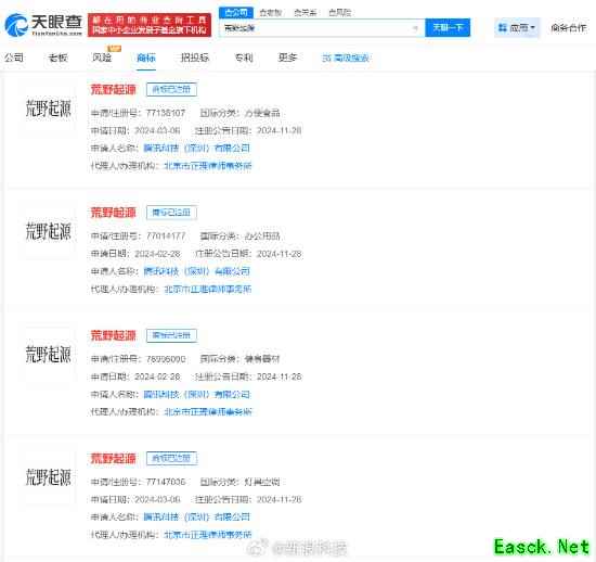 腾讯注册“荒野起源”商标被索尼起诉抄袭