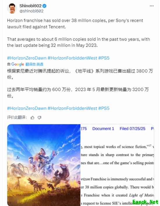 地平线销量破3800万续作将至