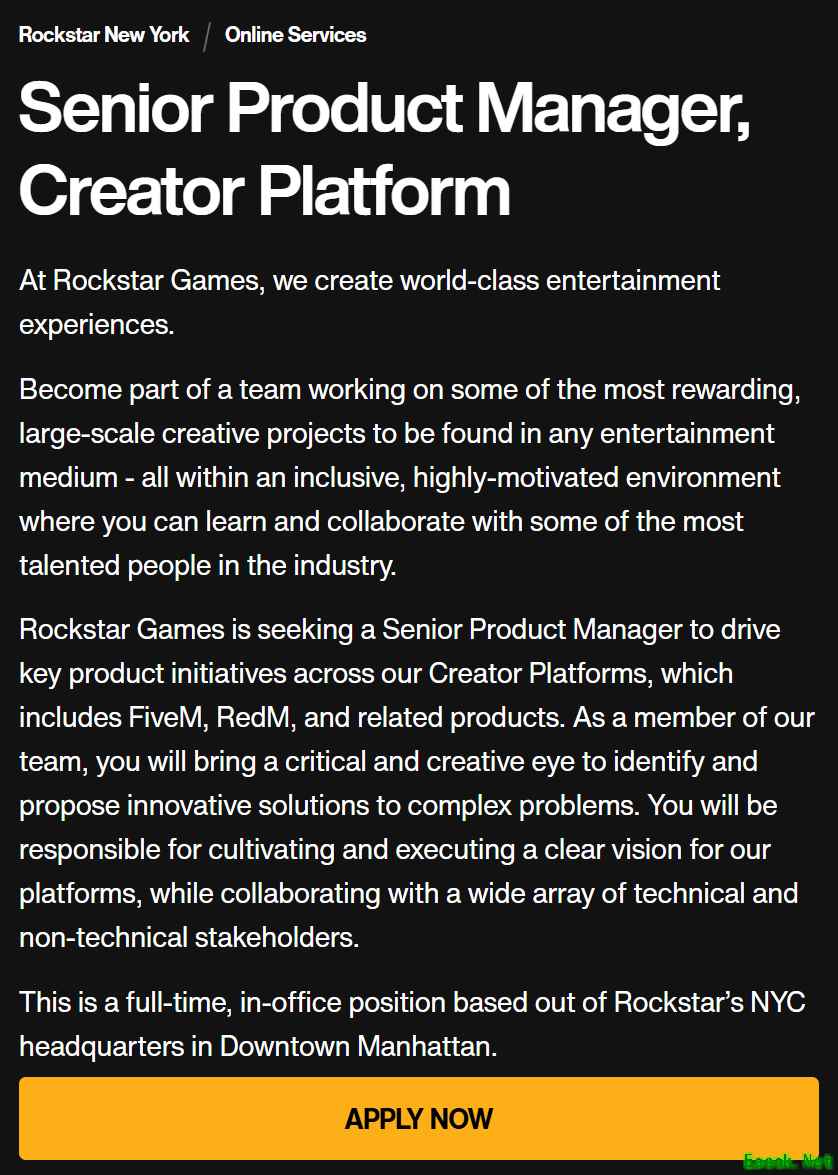 R星招聘UGC人才,GTA6或成玩家创作平台