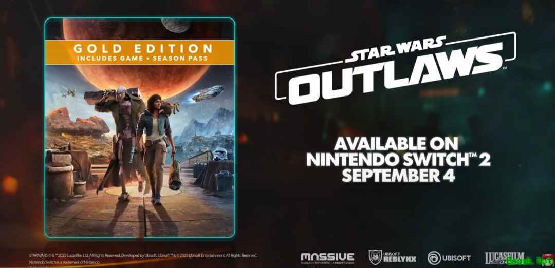 《星球大战:亡命之徒 黄金版》9月4日登陆Switch 2
