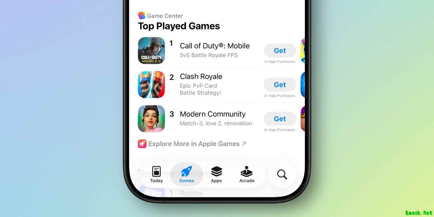 苹果iOS 26升级App Store：新增热门游戏榜、无障碍标签与细化年龄分级